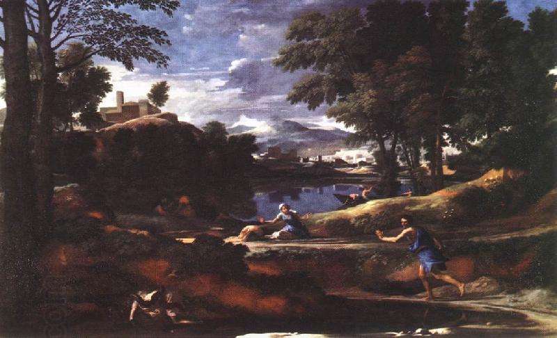 Nicolas Poussin Landscape with a Man Killed by a Snake